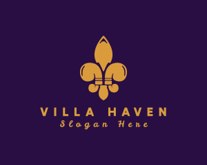 Villa - Fleur De Lis Spearhead logo design