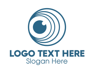 Blue Circle - Circle Loop Lens logo design