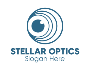 Telescope - Circle Loop Lens logo design