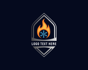 Heating - Industrial Fire Ice Energy logo design