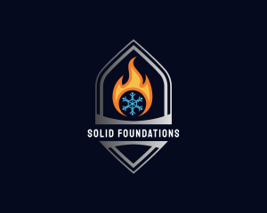 Freezer - Industrial Fire Ice Energy logo design
