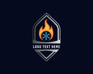 Cooling - Industrial Fire Ice Energy logo design