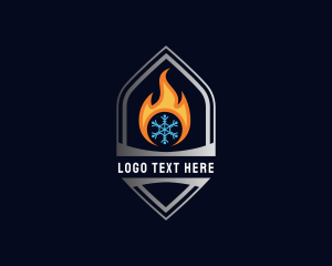 Solar - Industrial Fire Ice Energy logo design