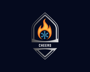 Torch - Industrial Fire Ice Energy logo design