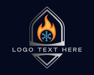 Industrial Fire Ice Energy Logo