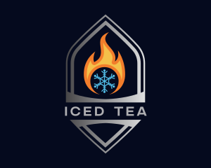 Industrial Fire Ice Energy logo design