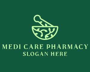 Pharmacist - Natural Pharmacy Pestle logo design