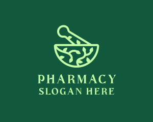 Natural Pharmacy Pestle logo design