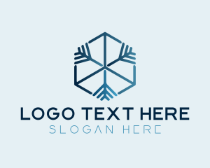 Box - Minimalist Snowflake Cube logo design