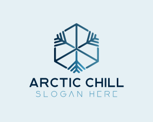 Frost - Minimalist Snowflake Cube logo design