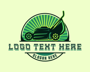Plant - Field Lawn Mower Maintenance logo design