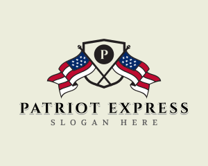 Patriotic Veteran Flag logo design