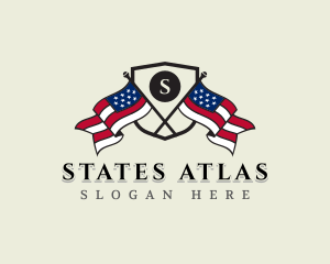 Patriotic Veteran Flag logo design