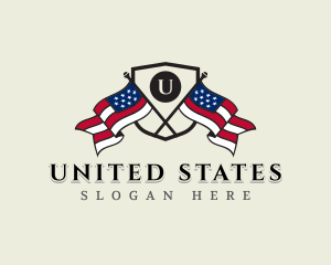 Patriotic Veteran Flag logo design