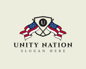 Patriotic Veteran Flag logo design