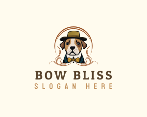 Dog Hat Bow Tie logo design