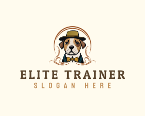 Dog Hat Bow Tie logo design