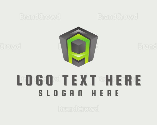 3D Cube Letter A Logo