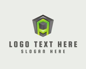 Data - 3D Cube Letter A logo design