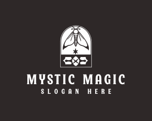 Mystic Moth Insect logo design