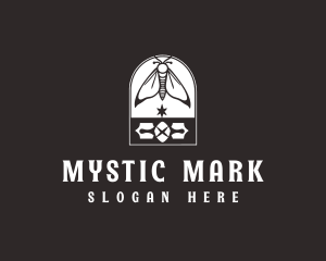 Mystic Moth Insect logo design