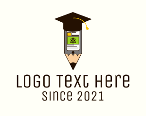 Writer - Graduation Cap Mobile Class logo design