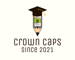 Graduation Cap Mobile Class logo design