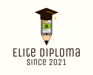 Diploma - Graduation Cap Mobile Class logo design