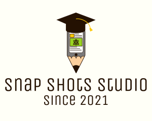 Author - Graduation Cap Mobile Class logo design