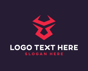 Devil - Digital Bull Horns logo design