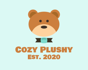 Plushy - Brown Teddy Bear logo design