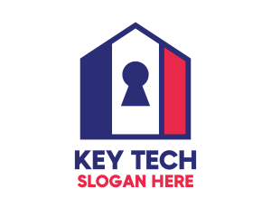 USA House Key logo design