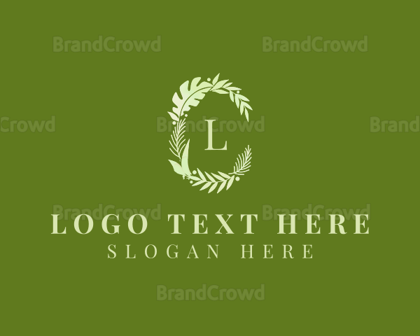 Leaf Wreath Botanical Logo