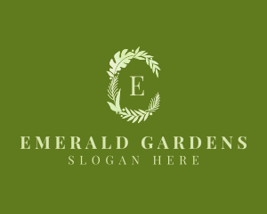 Leaf Wreath Botanical logo design