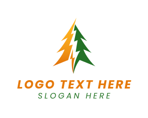 Pine - Natural Pine Tree Energy logo design