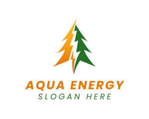 Natural Pine Tree Energy logo design