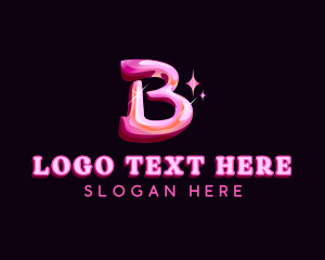 Sparkle Retro Letter B Logo