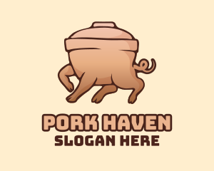 Pig Rice Bowl logo design