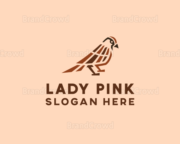 Wild Sparrow Bird Logo