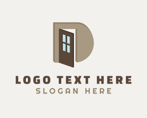 Moving - Door Courier Letter D logo design