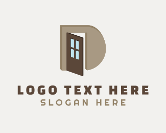 Door Courier Letter D logo design
