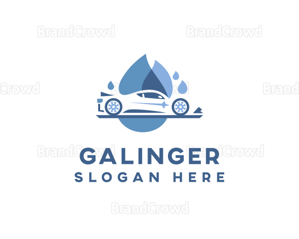 Car Auto Wash Cleaning Logo