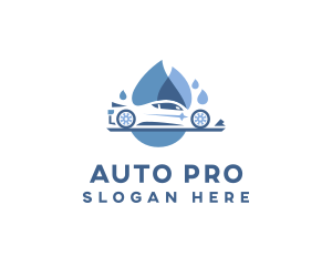 Car Auto Wash Cleaning logo design