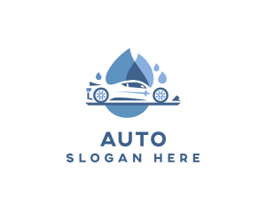 Car Auto Wash Cleaning logo design