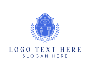 School - Law Justice Seal logo design