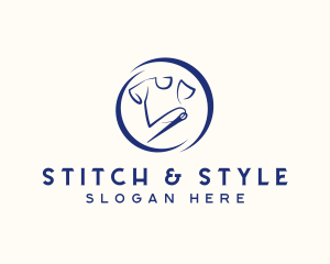 Tshirt Needle Stitching logo design