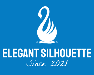 Silhouette - Elegant Swan Silhouette logo design