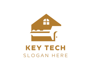 Brown House Key logo design