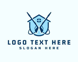 Clean - Home Cleaning Pressure Washer logo design