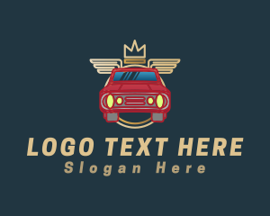 Car Dealer - Crown Wings Car logo design
